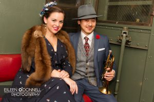 Molly Ryan and Gordon Au at the Vintage Train Ride